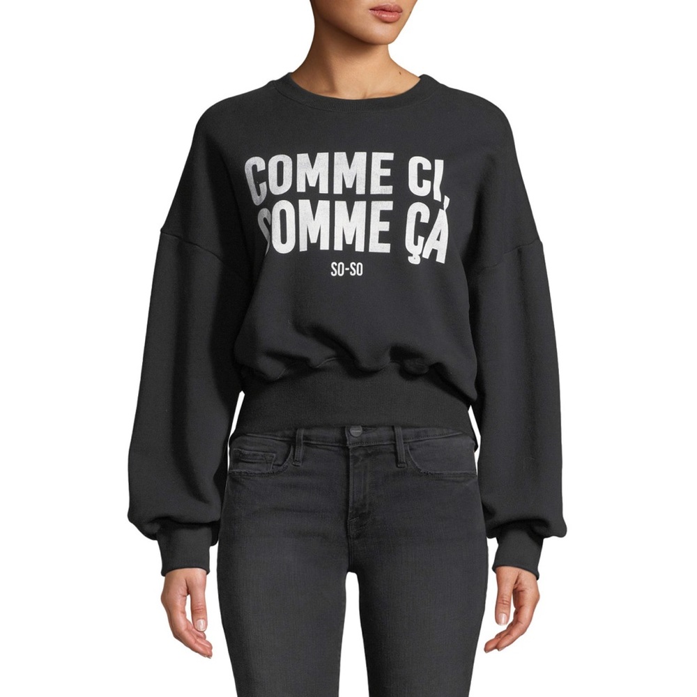 cinq a sept So-So Graphic Drop-Shoulder Pullover